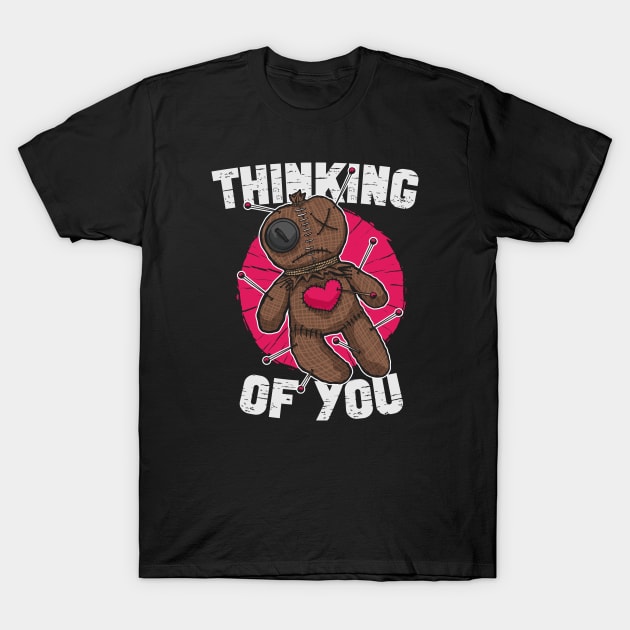 Thinking of You // Funny Voodoo Doll Creepy Cute T-Shirt by SLAG_Creative